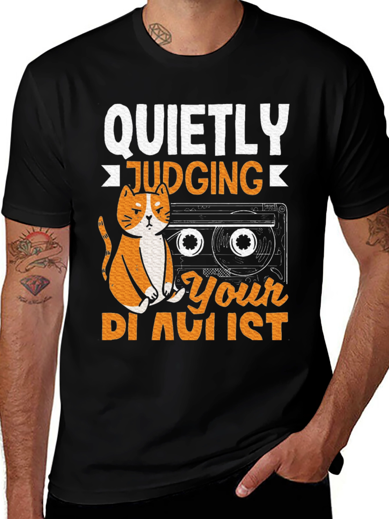 Variant 22 of Quietly Judging Your Playlist T-Shirt