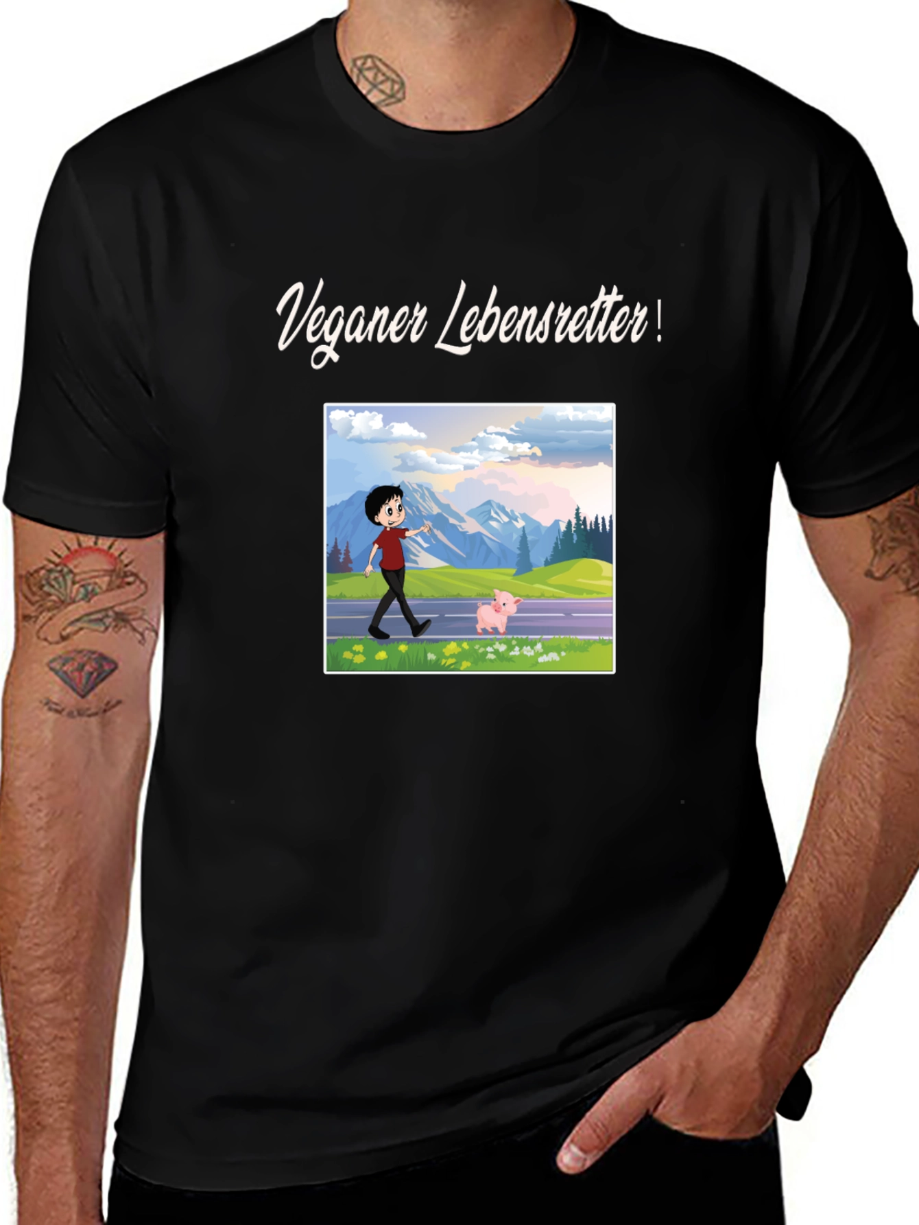 Variant 30 of Veganer Lebensretter Graphic Tee
