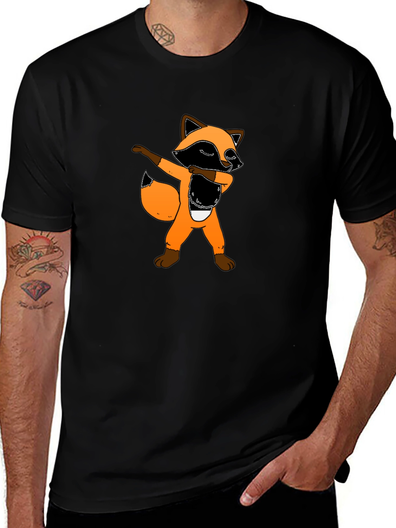 Variant 18 of Dabbing Raccoon T-Shirt - Fun & Stylish