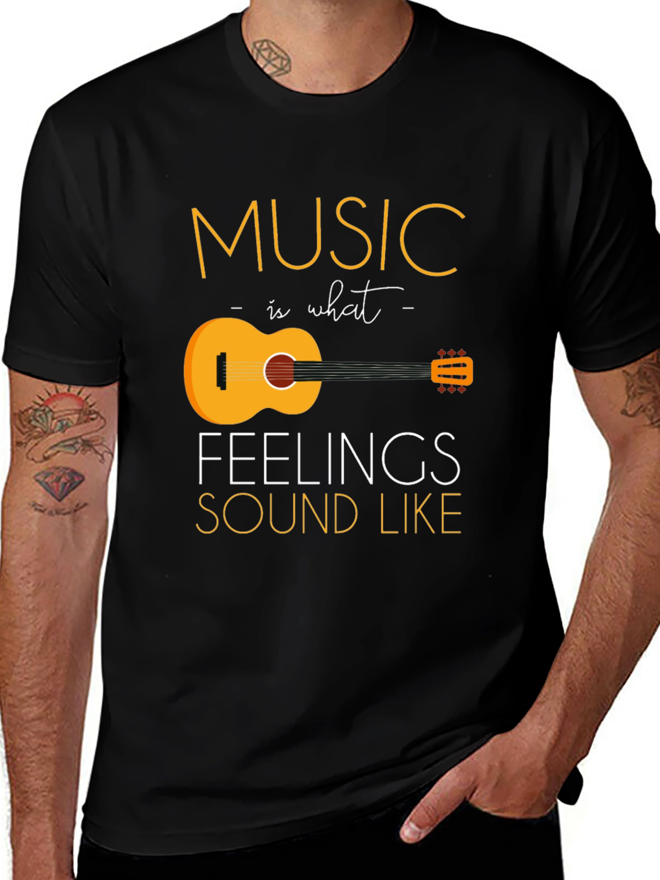 Music is What Feelings Sound Like Graphic T-Shirt