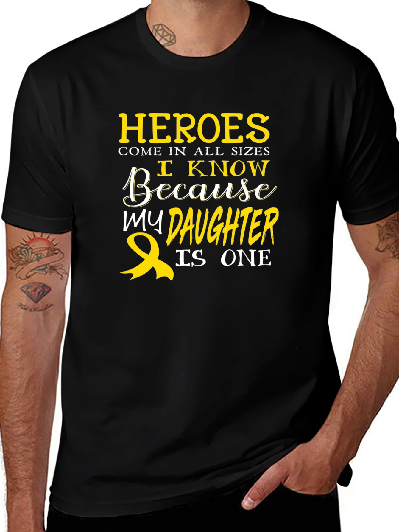 Variant 19 of Heroes Daughter T-Shirt: Awareness Support Tee