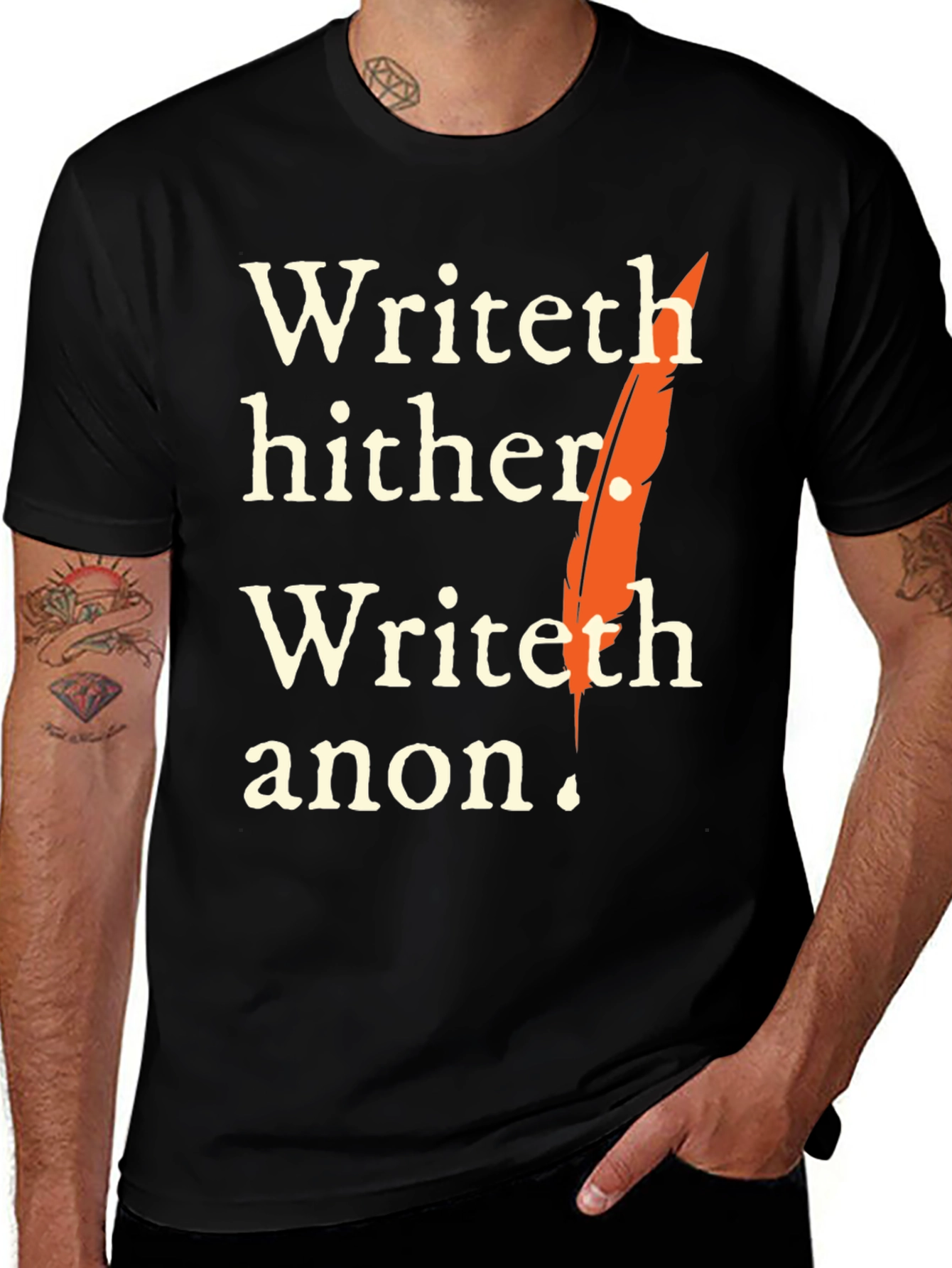 Variant 9 of Write On T-Shirt - Shakespearean Style