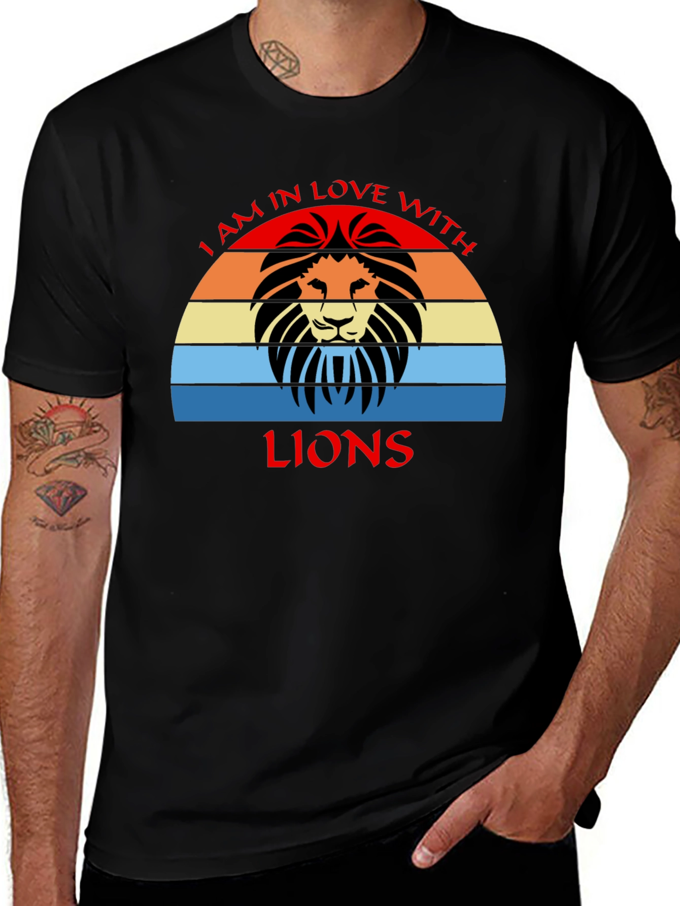 Variant 20 of Lion Lover Retro Graphic Tee