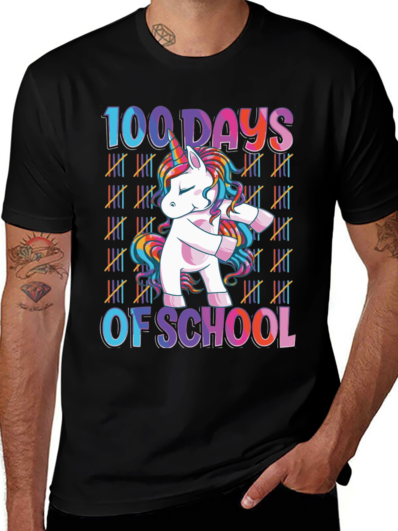100 Days of School Unicorn T-Shirt