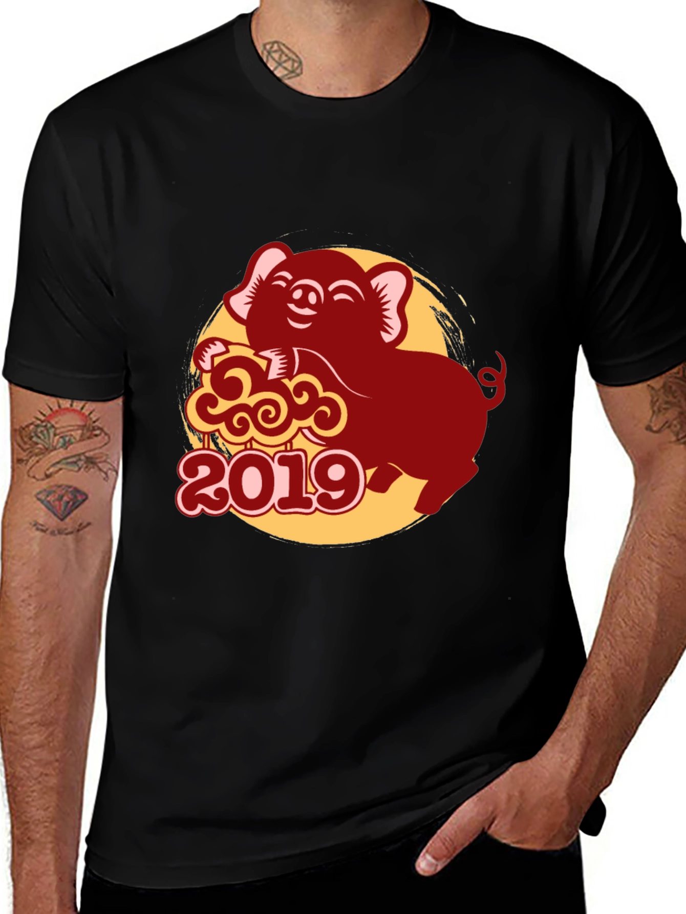 Variant 19 of Year of the Pig 2019 Graphic T-Shirt
