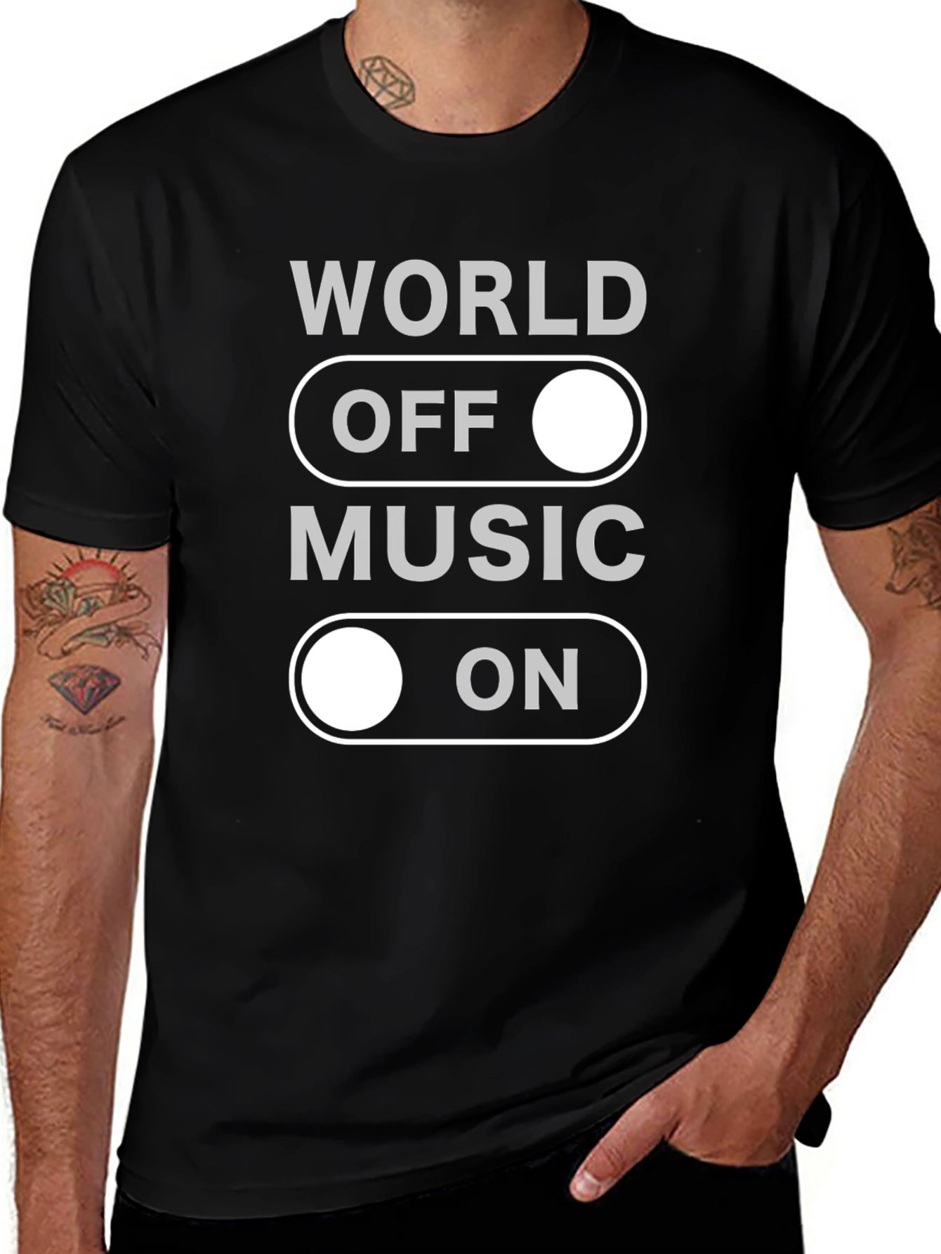 Variant 16 of Music On Graphic T-Shirt - World Off Design