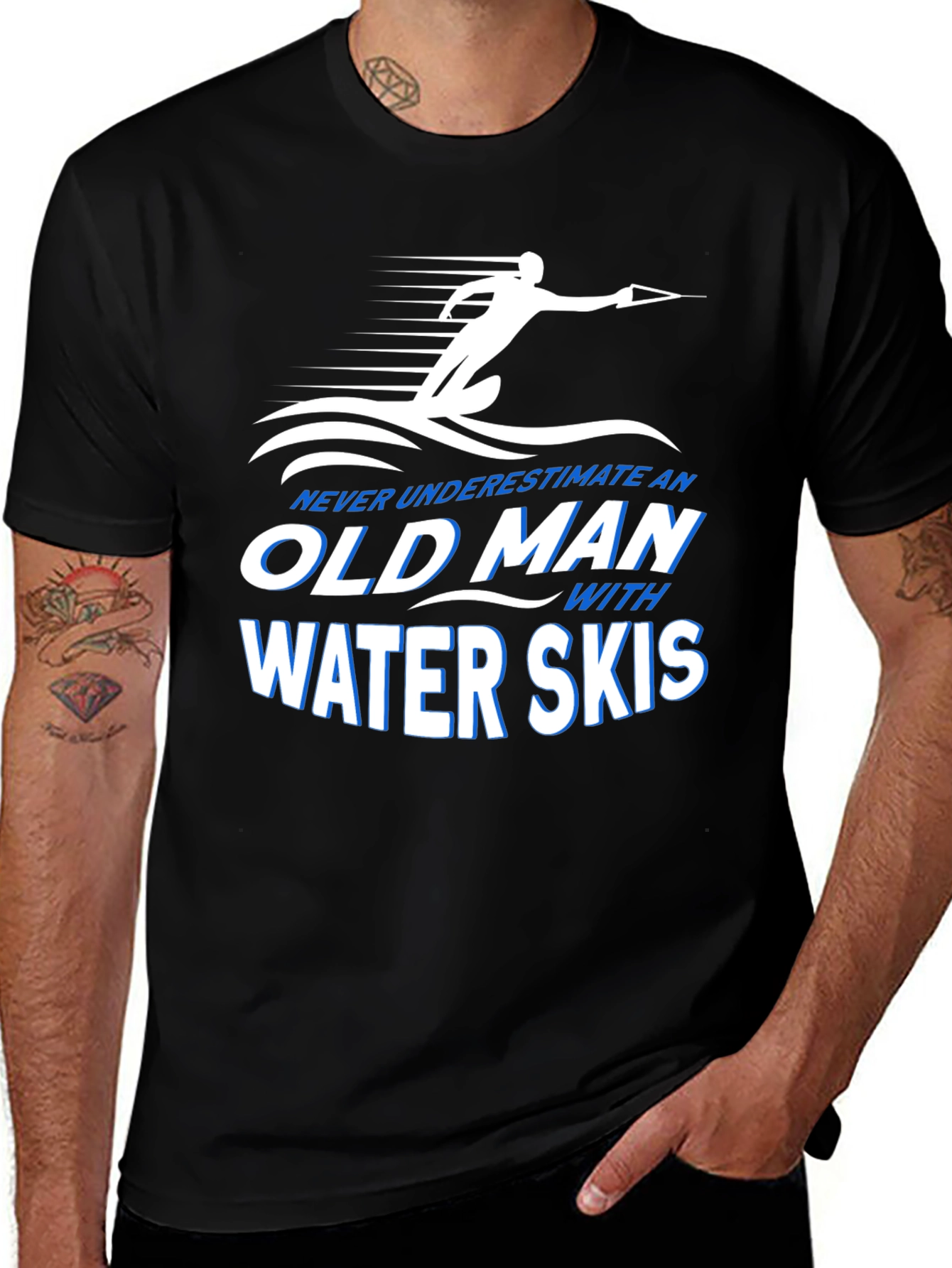 Variant 26 of Old Man Water Skis Graphic T-Shirt