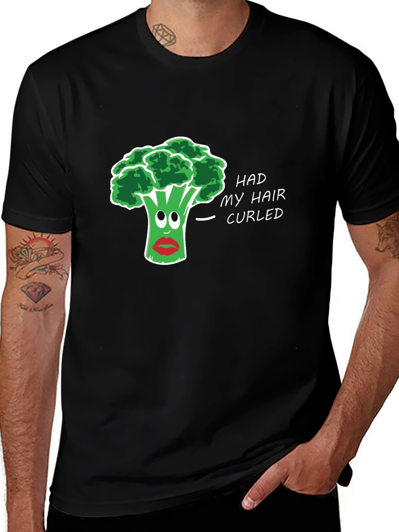 Variant 7 of Humorous Broccoli Hair Pun T-Shirt
