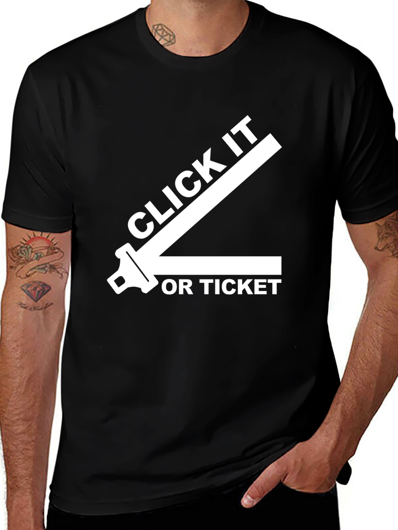 Variant 22 of Click It Or Ticket Funny Graphic Tee