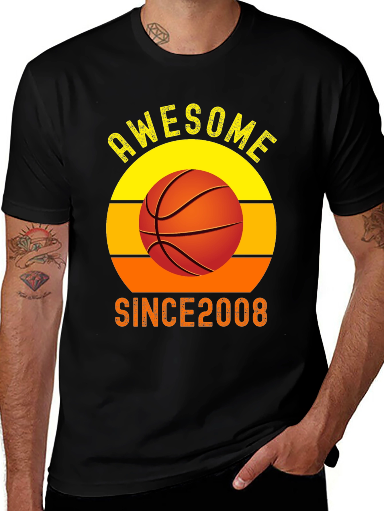 Variant 25 of Awesome Since 2008 Basketball T-Shirt