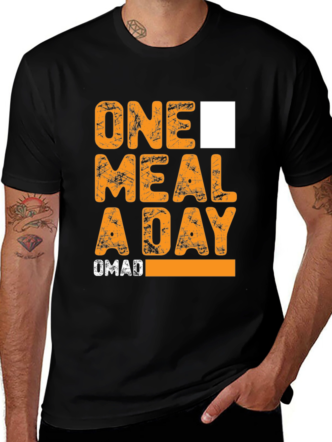 OMAD One Meal A Day Black T-Shirt