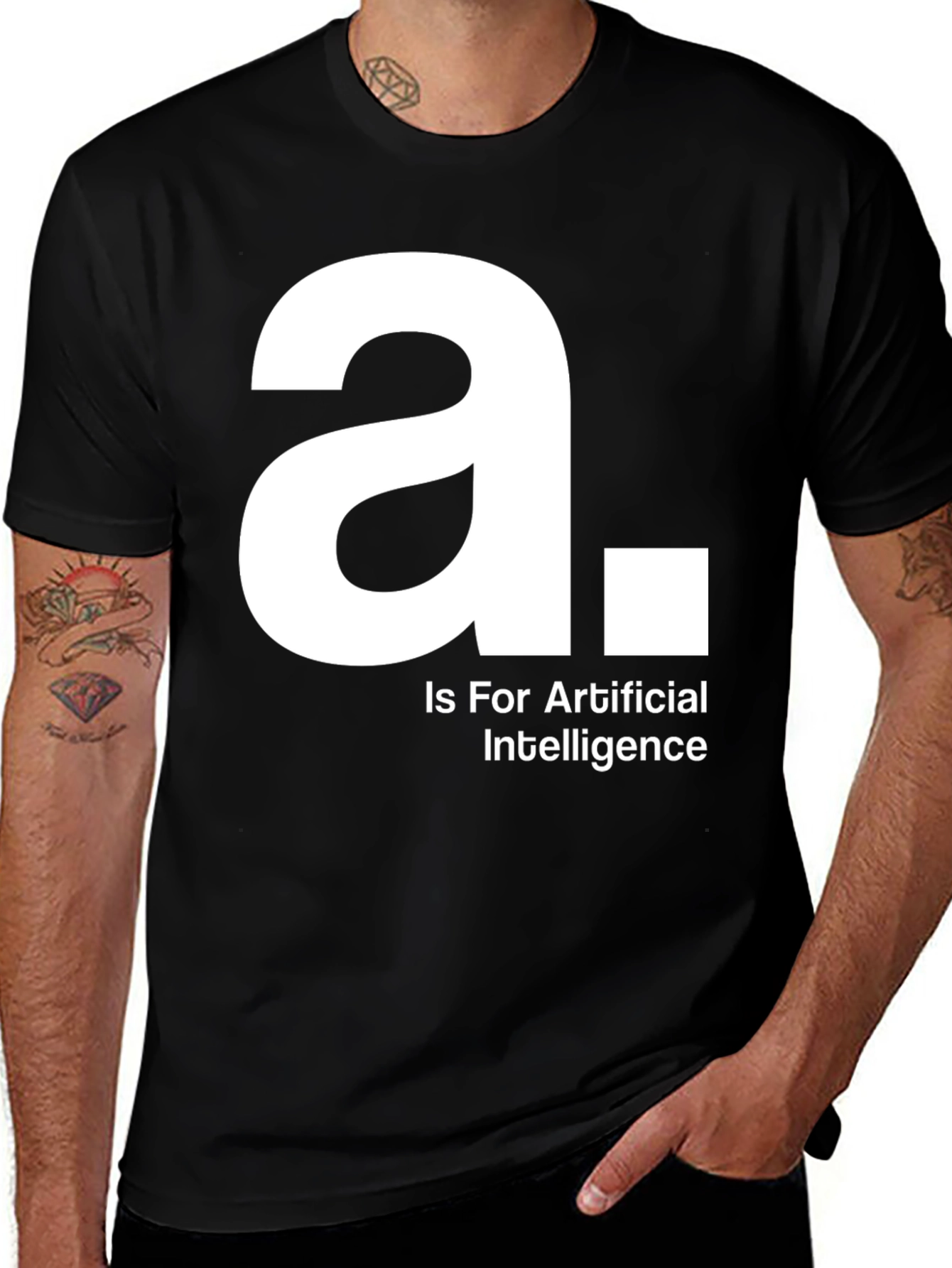 A is for Artificial Intelligence Black T-Shirt