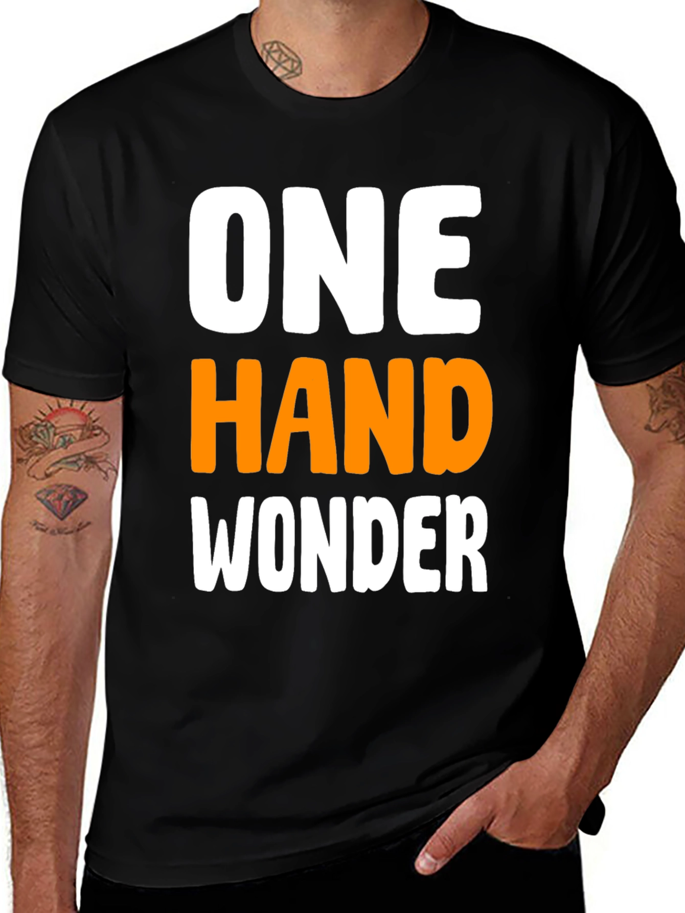 Variant 26 of One Hand Wonder Graphic T-Shirt - Black