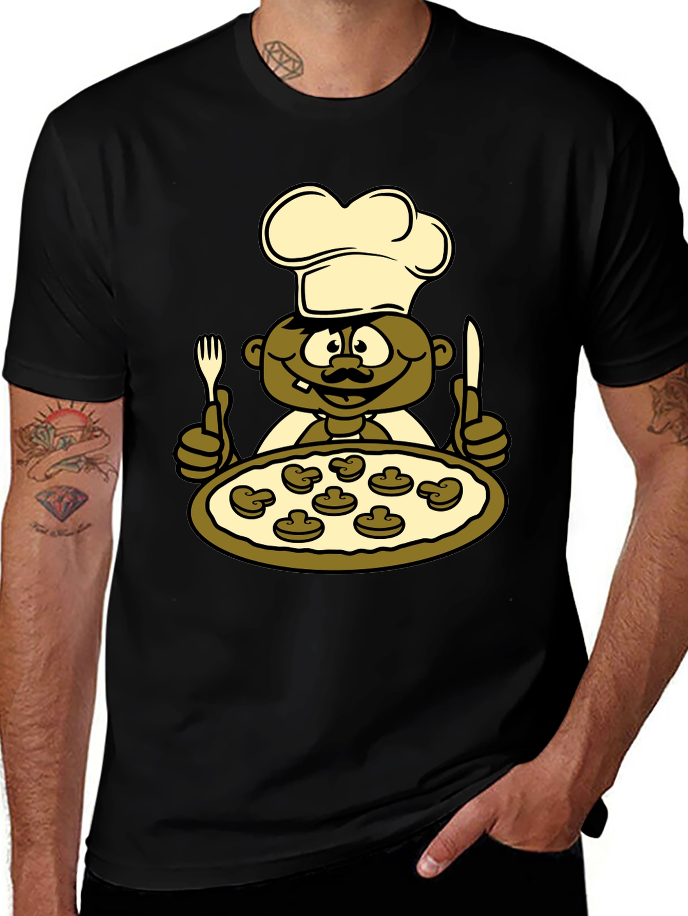 Variant 26 of Chef Pizza T-Shirt - Funny Graphic Tee