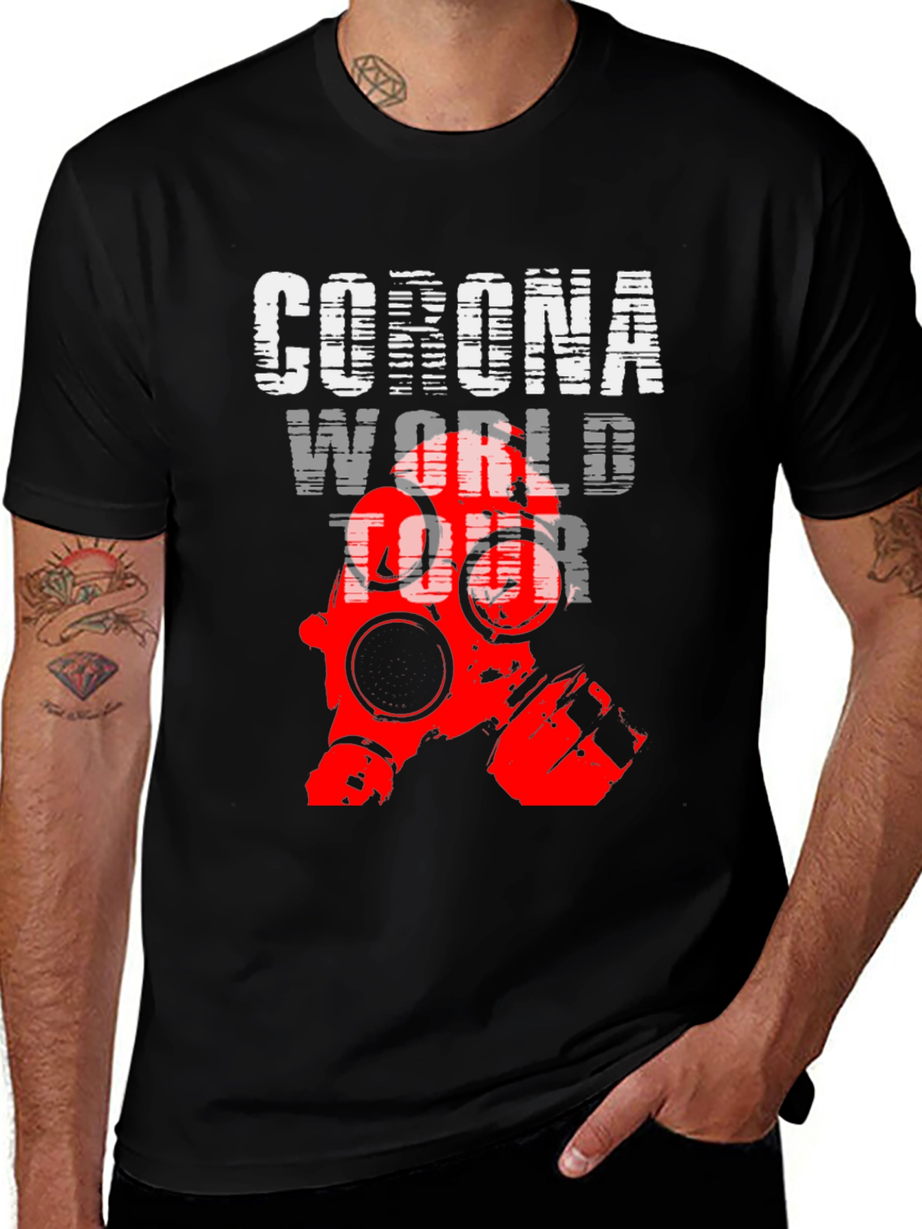 Variant 6 of Corona World Tour Graphic Tee - Black T-Shirt