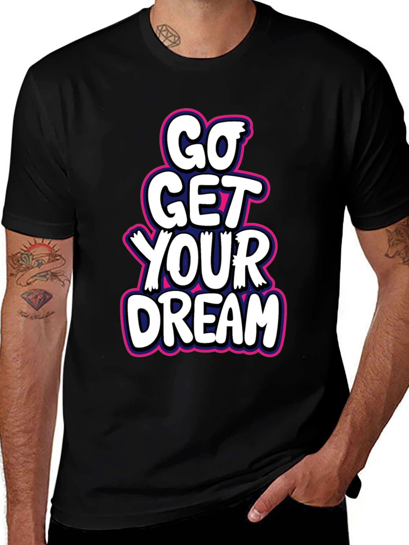 Variant 19 of Go Get Your Dream Black Graphic Tee