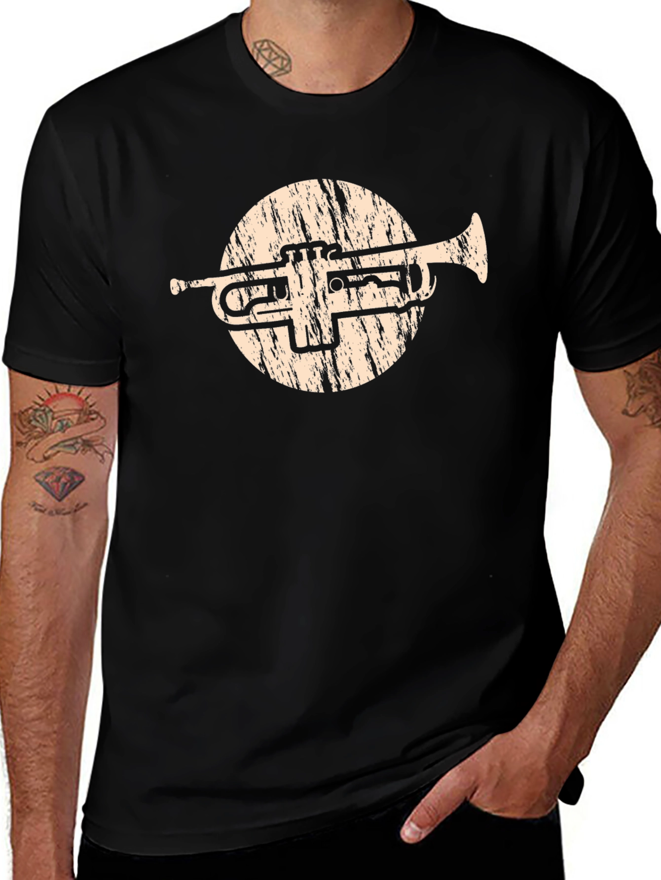 Variant 3 of Trumpet Graphic Tee - Vintage Style
