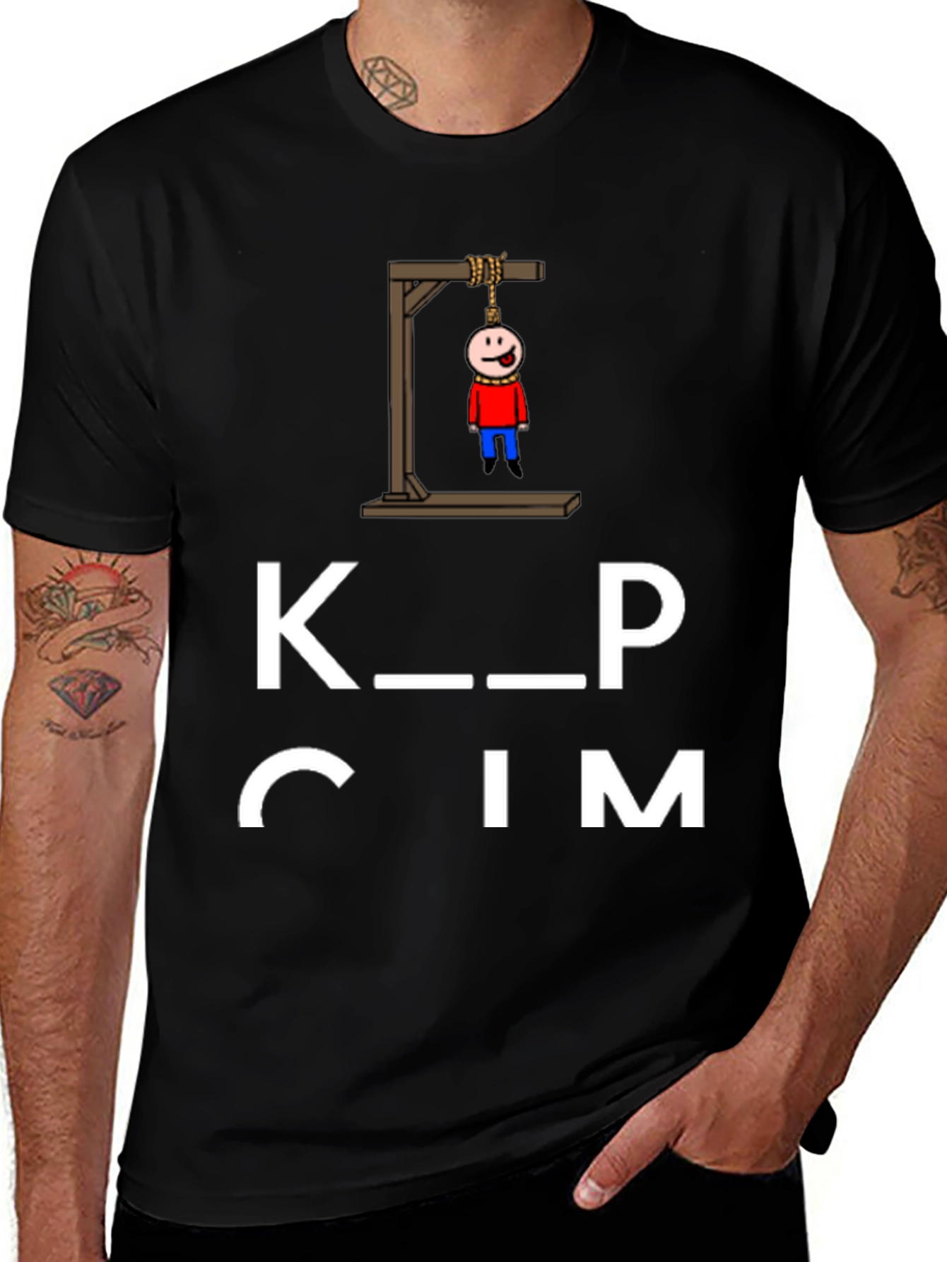 Variant 12 of Keep Calm Funny Humor Graphic Black T-Shirt
