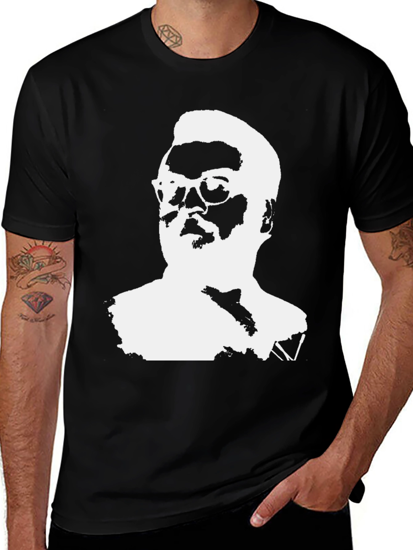 Black Silhouette Graphic Tee - Cool Casual Style main image