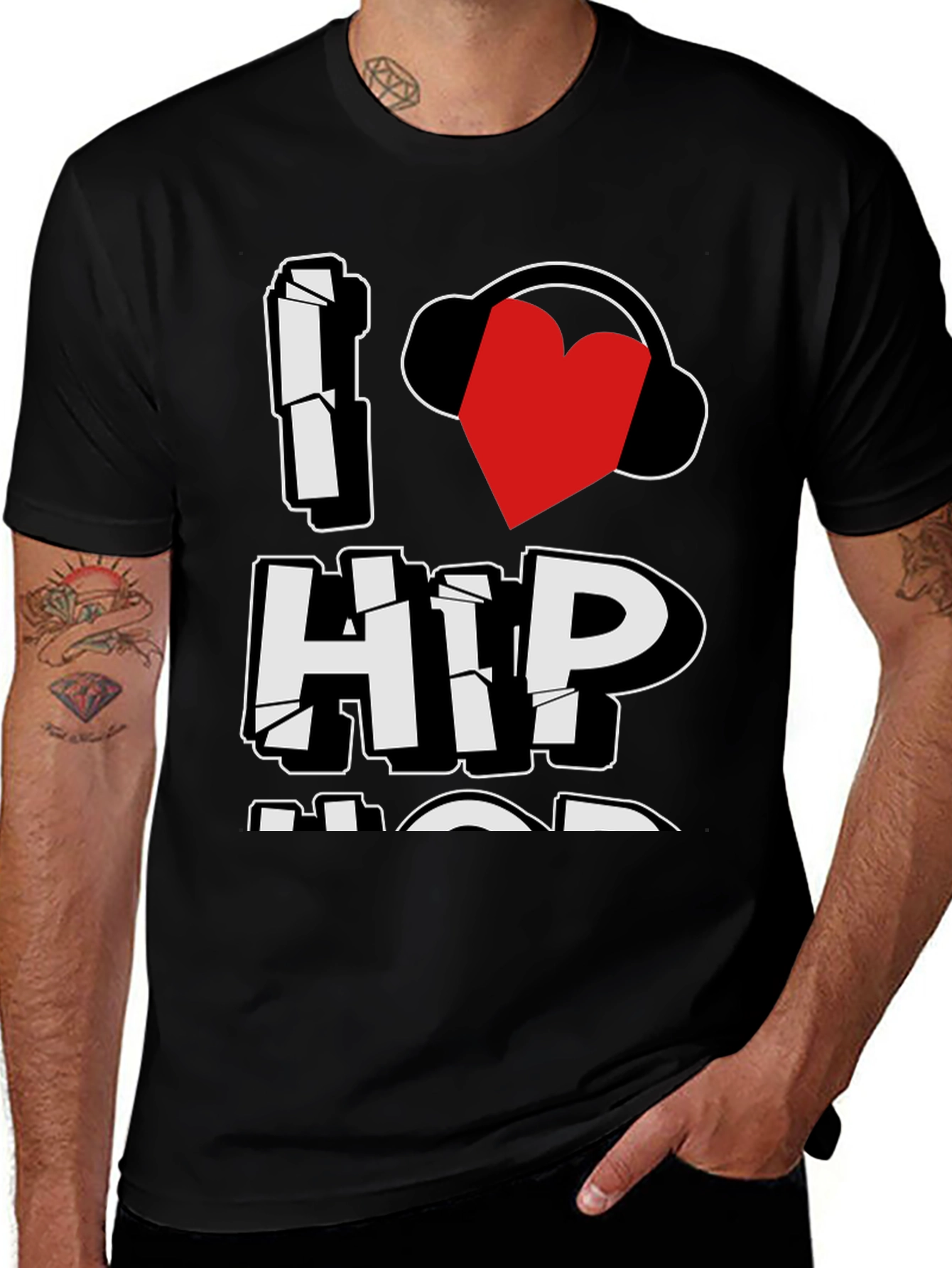 Variant 30 of I Heart Hip Hop Black T-Shirt