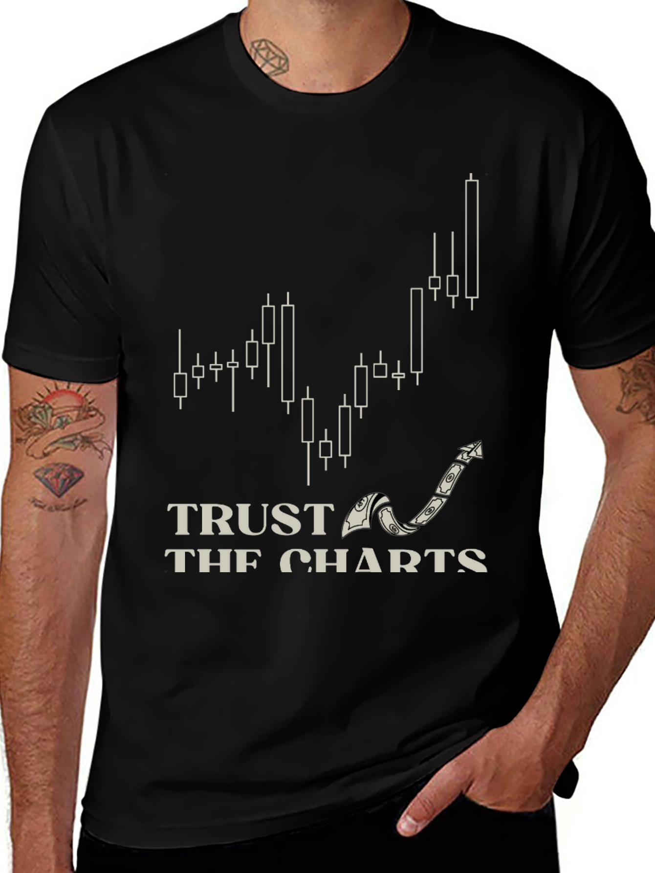 Trust the Charts Black T-Shirt