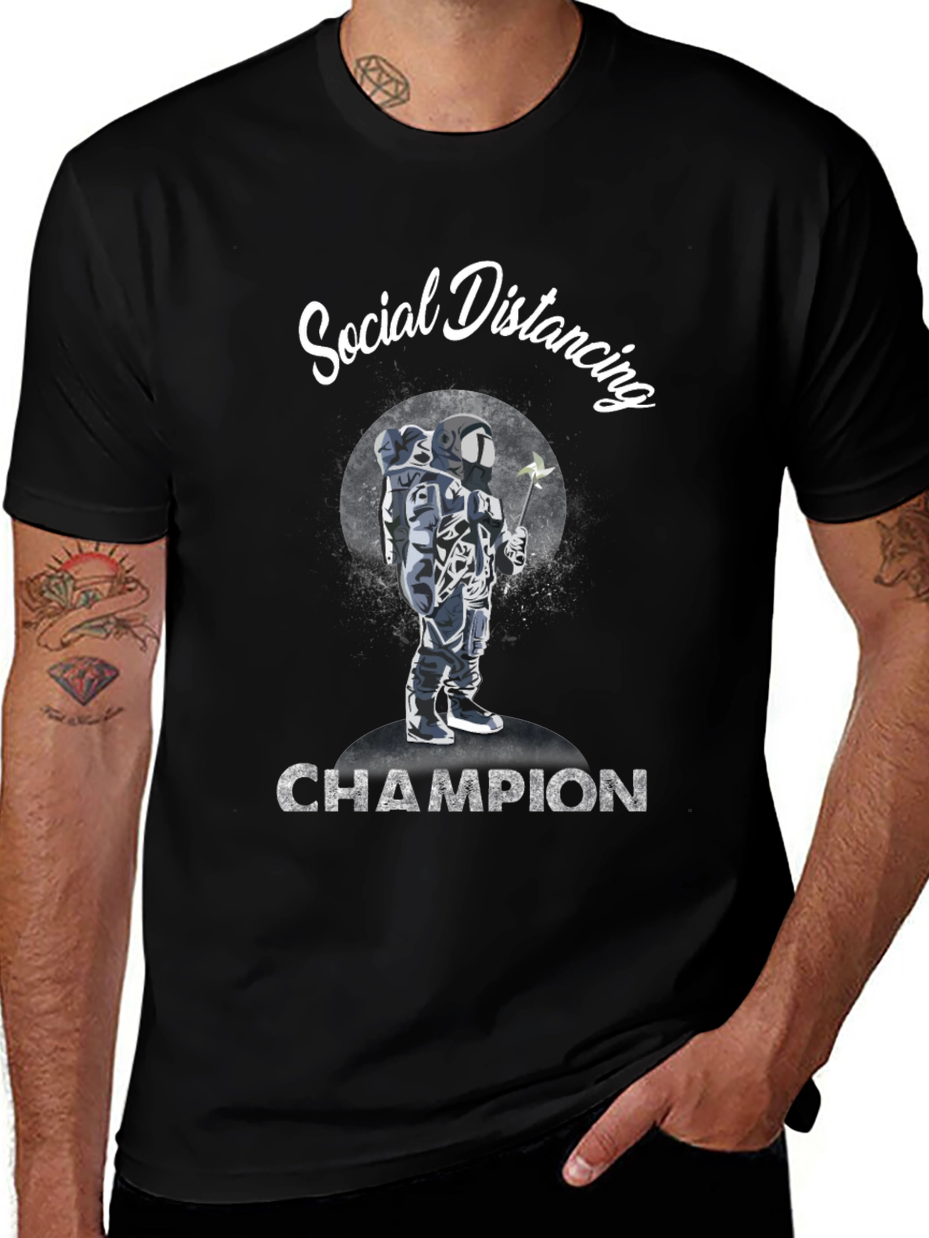 Variant 27 of Social Distancing Champion Graphic Tee
