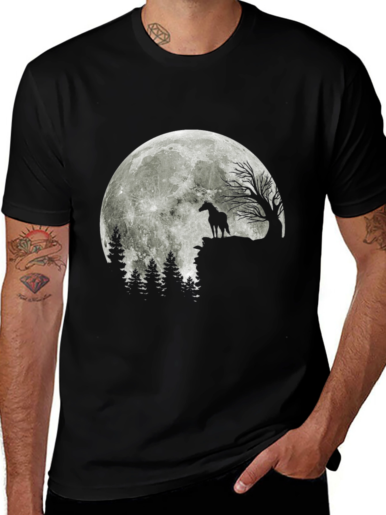 Variant 8 of Moonlit Horse Graphic Tee