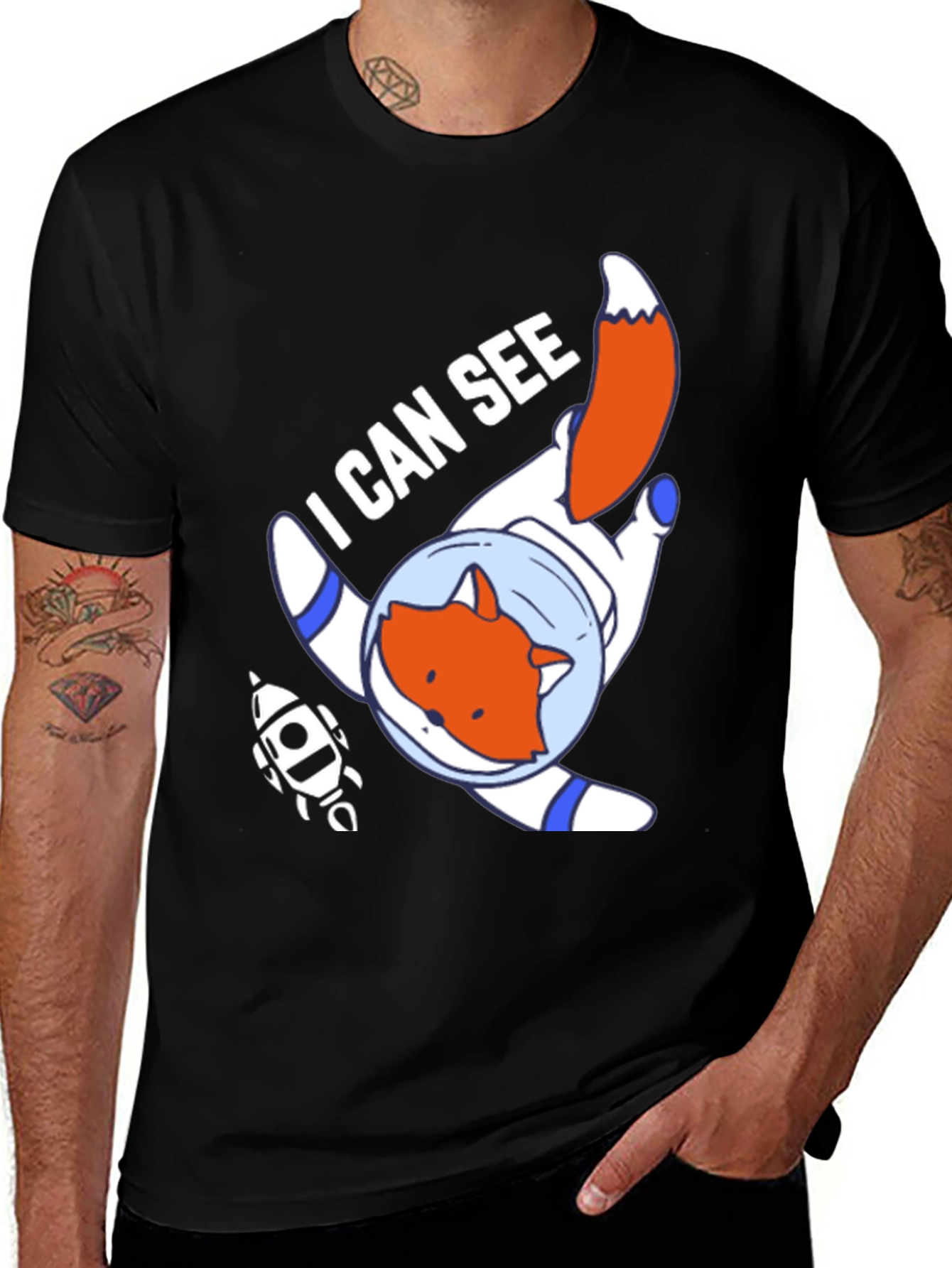Variant 23 of Fox Astronaut T-Shirt - I Can See Space!