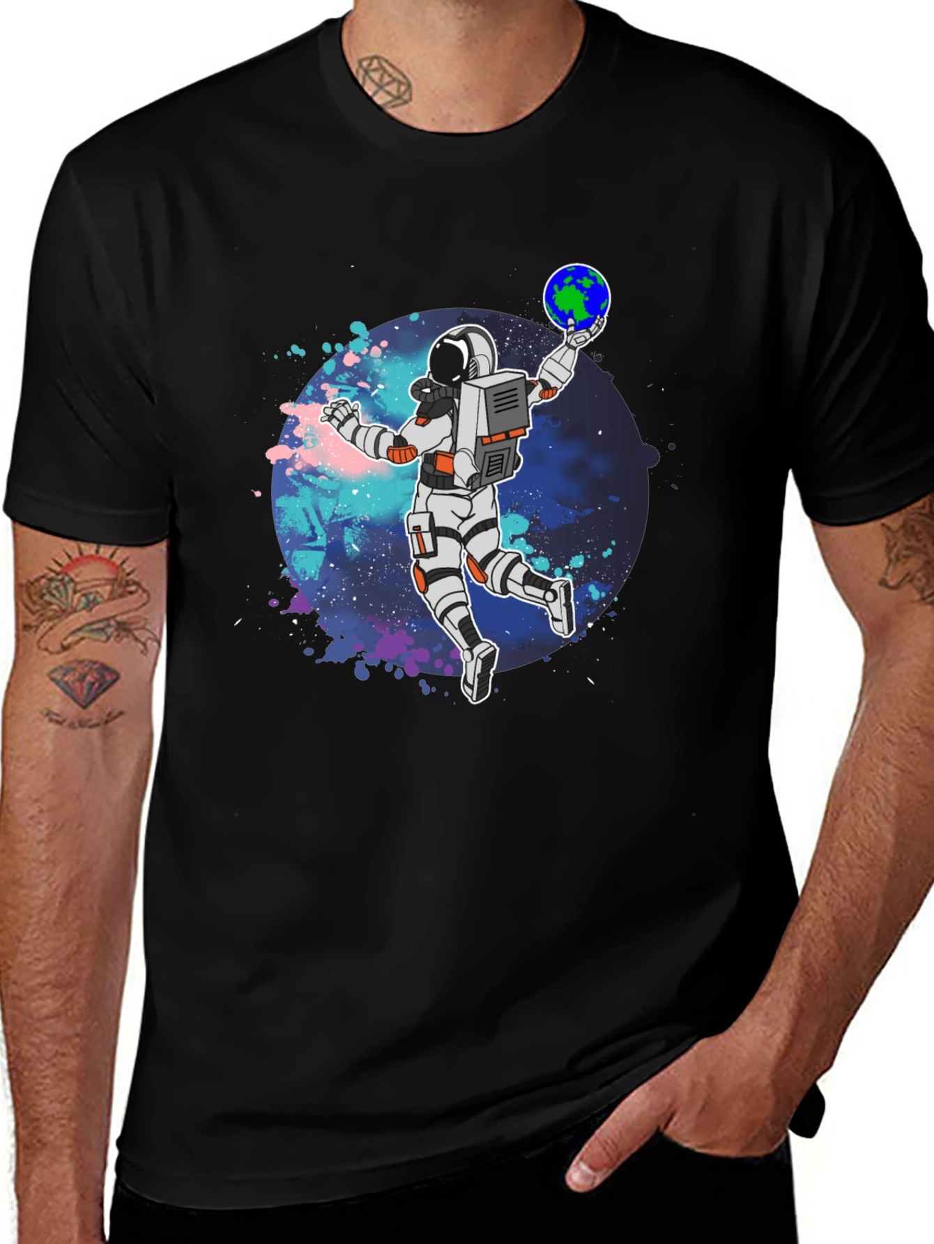 Variant 21 of Astronaut Dunk T-Shirt - Space Graphic Tee