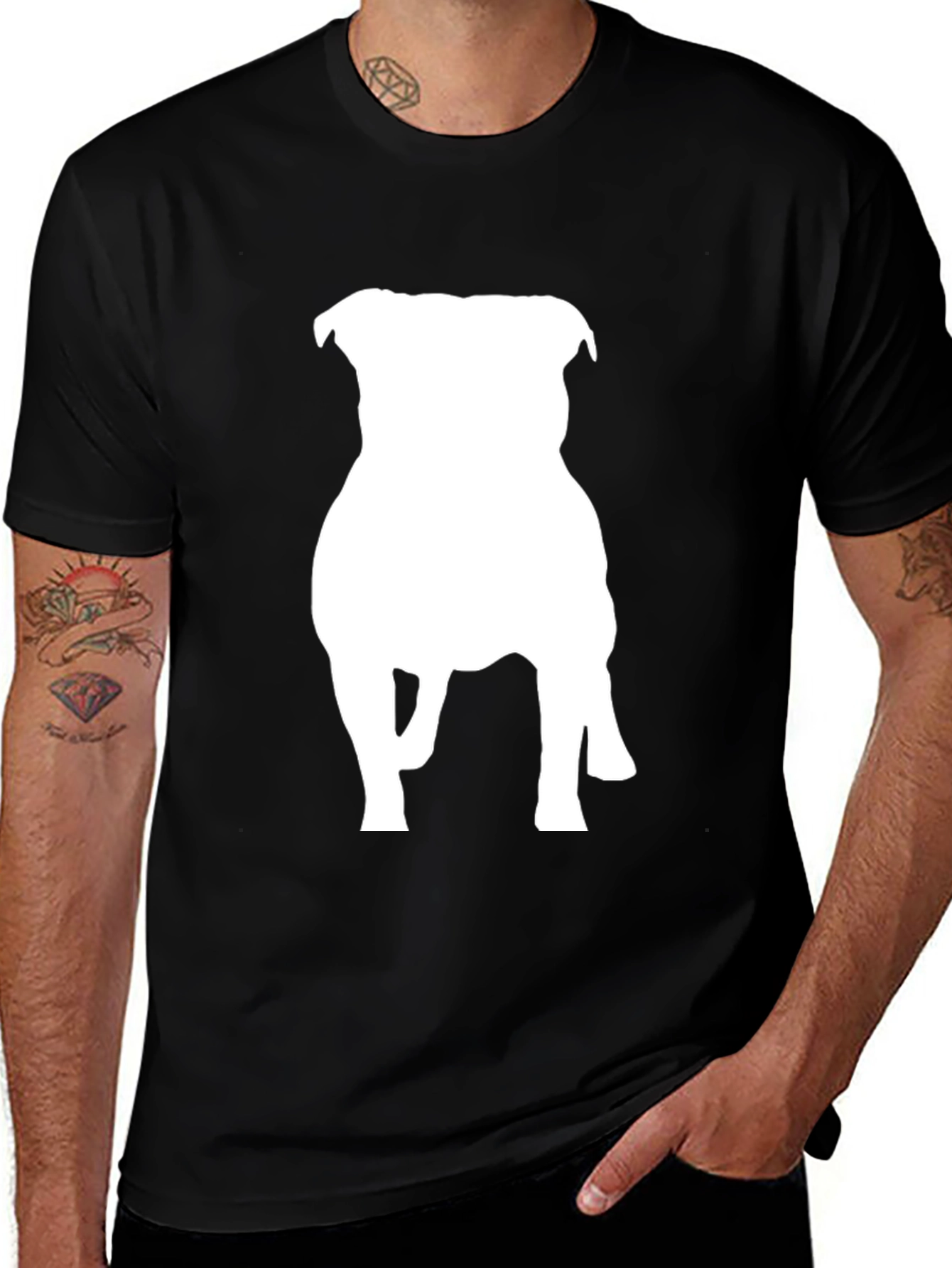 Variant 30 of Dog Silhouette Graphic Tee