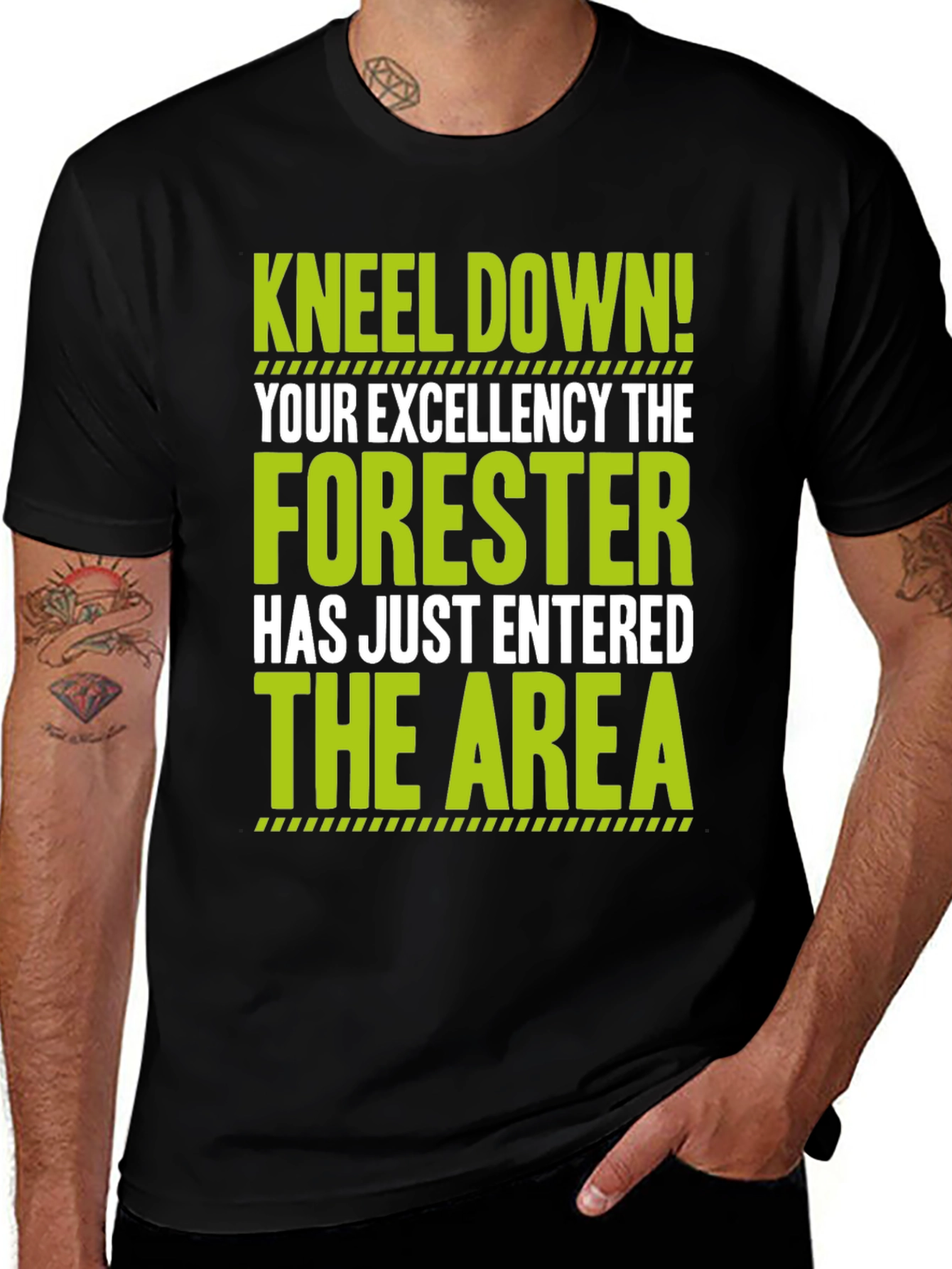 Variant 20 of Forester T-Shirt - Kneel Down! Funny Forest Worker Tee