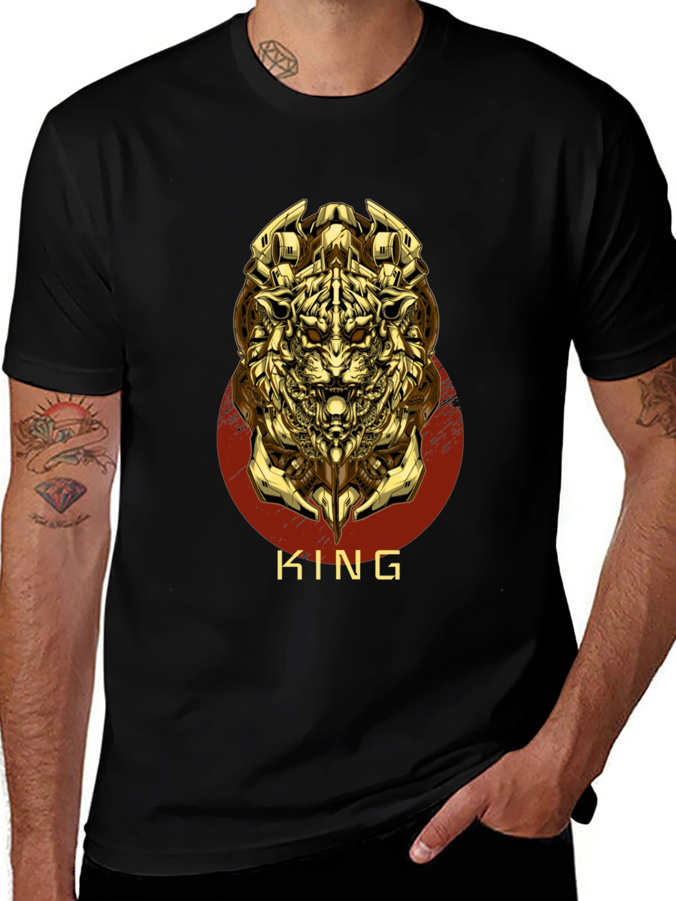 Variant 25 of King Tiger Graphic Print Men's T-Shirt