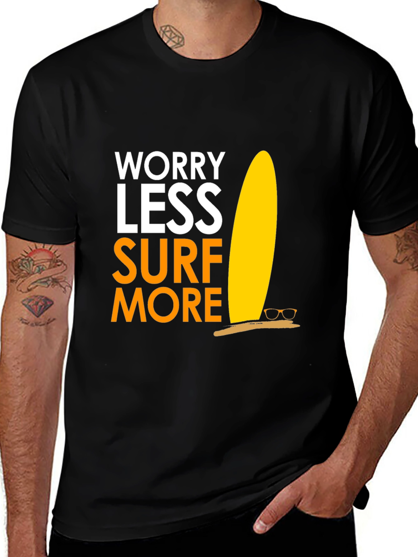Variant 28 of Worry Less Surf More Graphic Tee