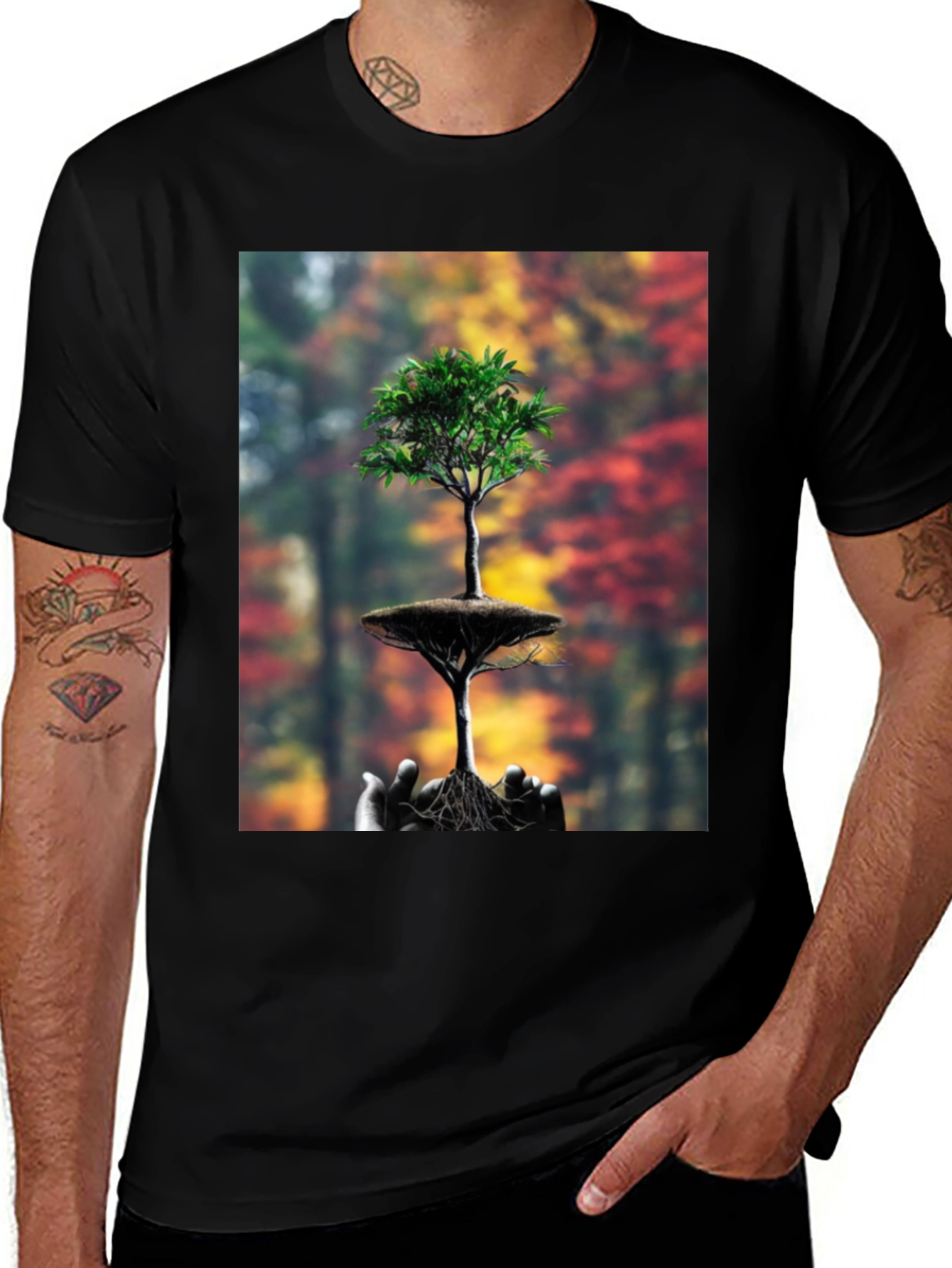 Variant 3 of Tree of Life Graphic Tee - Black