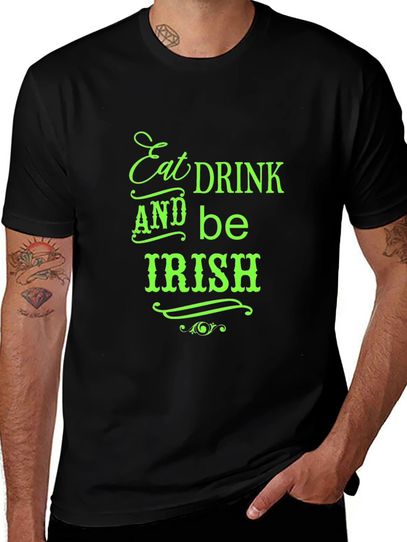 Eat Drink and Be Irish Black Tee