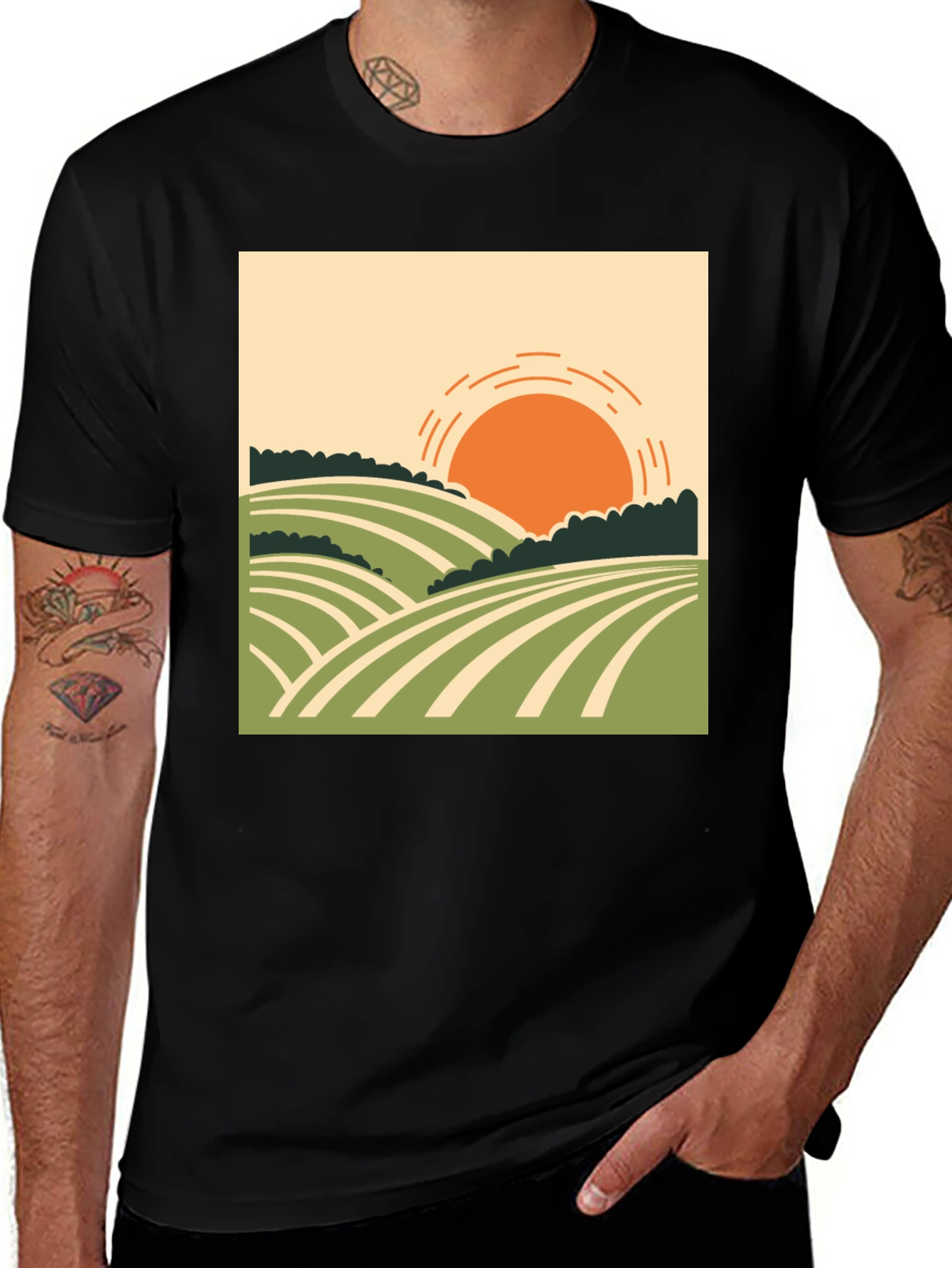 Variant 29 of Vintage Sunset Farm T-Shirt