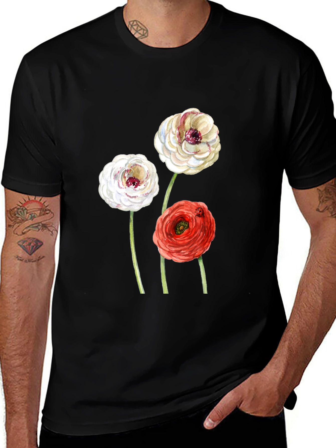 Variant 26 of Floral T-Shirt - Botanical Print Tee