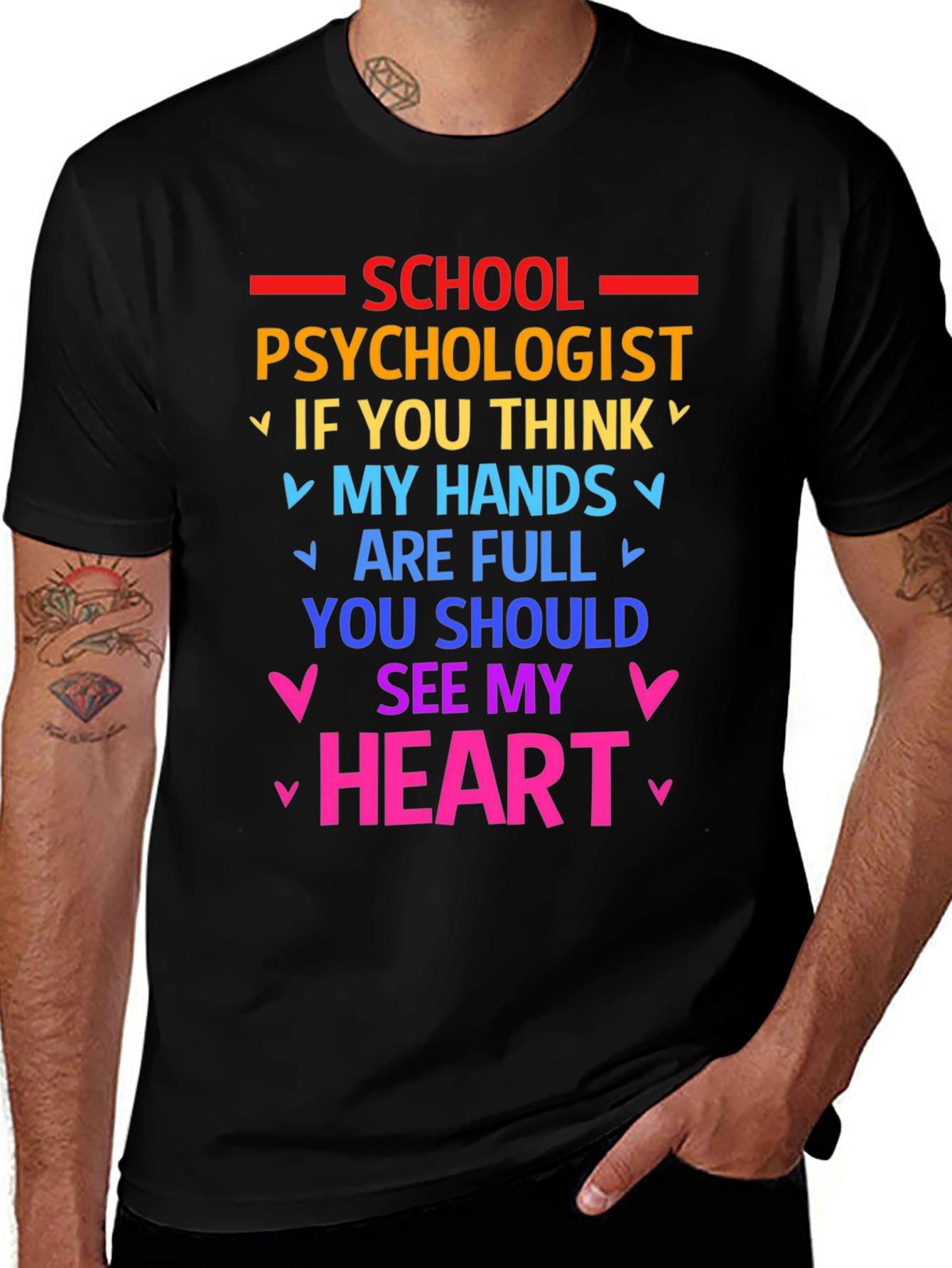 School Psychologist Rainbow T-Shirt
