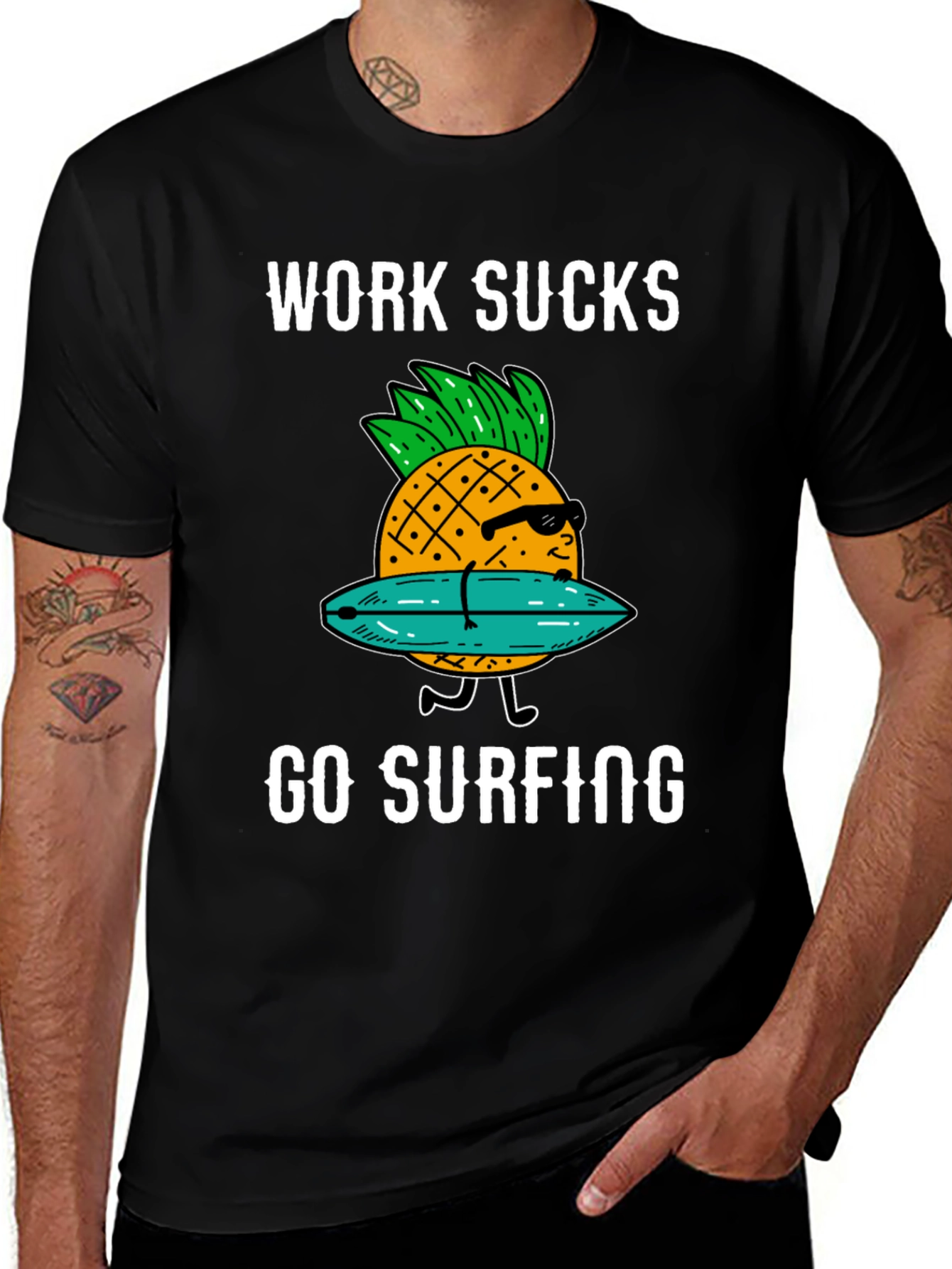 Variant 22 of Work Sucks Go Surfing T-Shirt