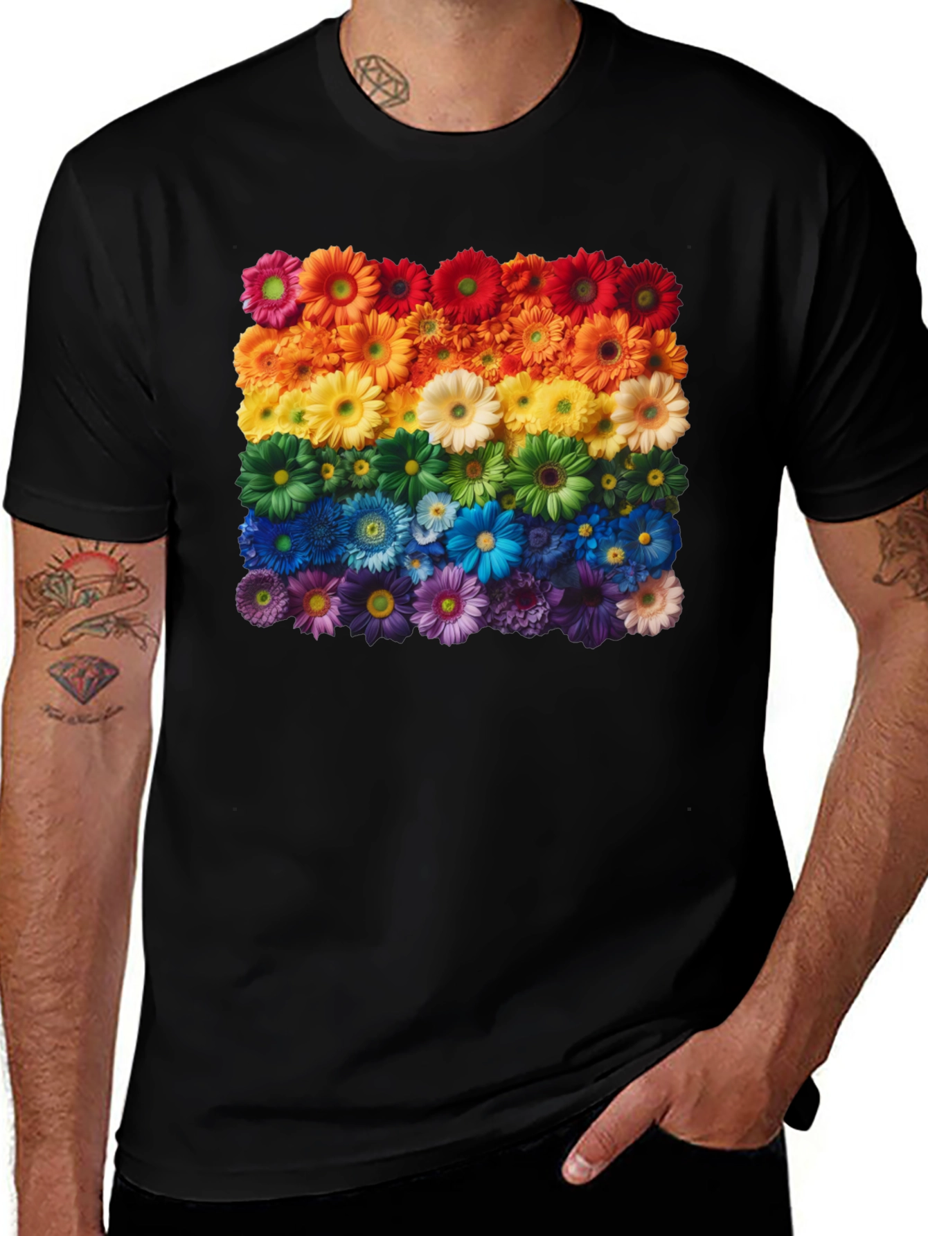 Variant 5 of Rainbow Flower Pride T-Shirt