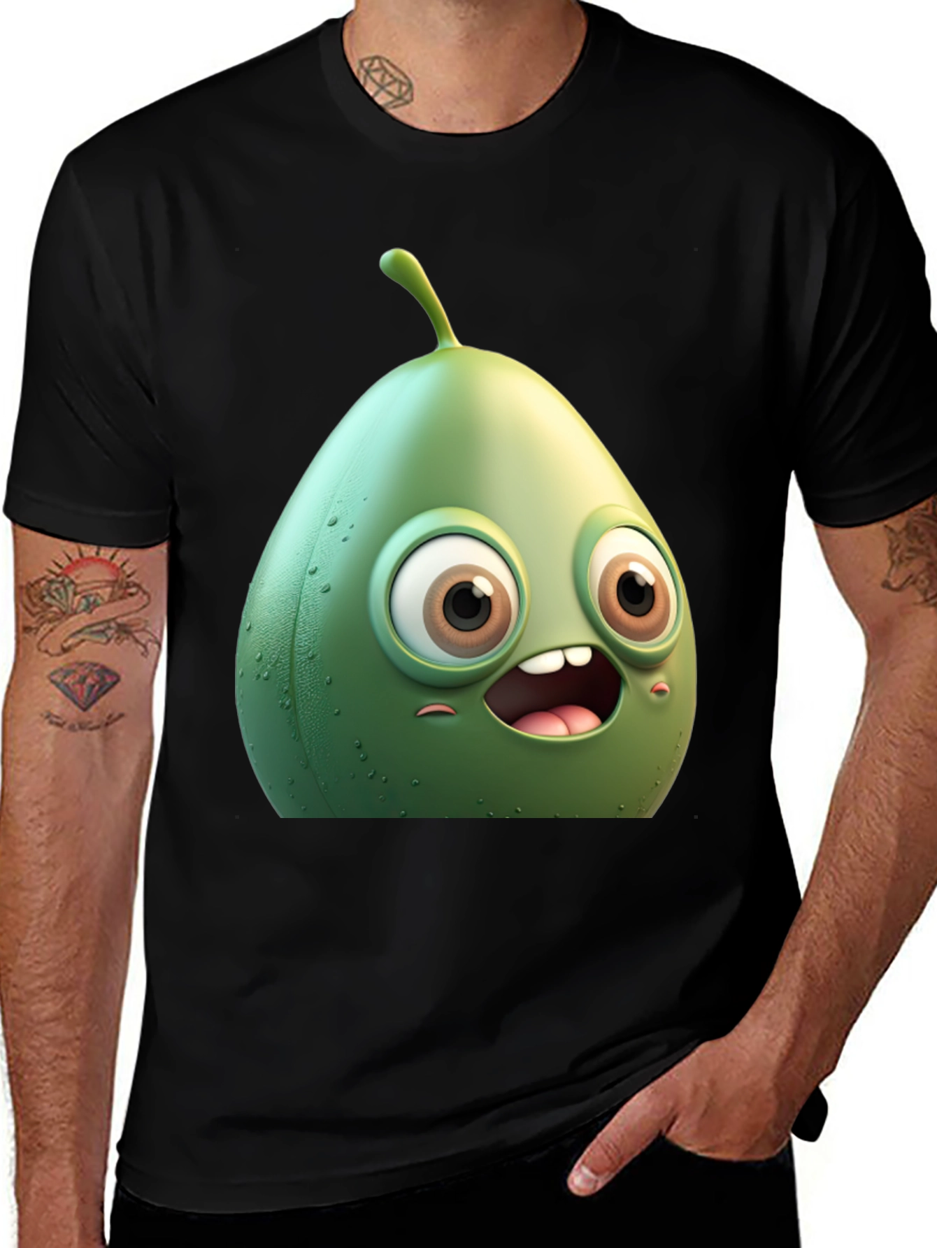 Variant 28 of Funny Avocado Cartoon Graphic Tee