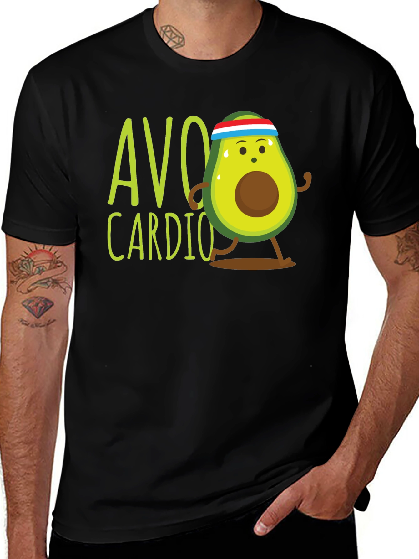 Variant 14 of Avo Cardio Graphic Tee - Black