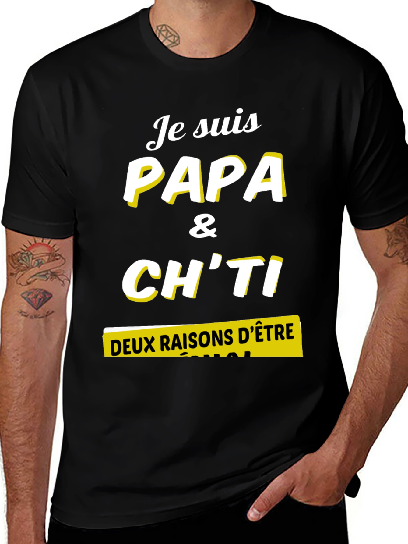 Variant 20 of Je Suis Papa & Ch'ti T-Shirt