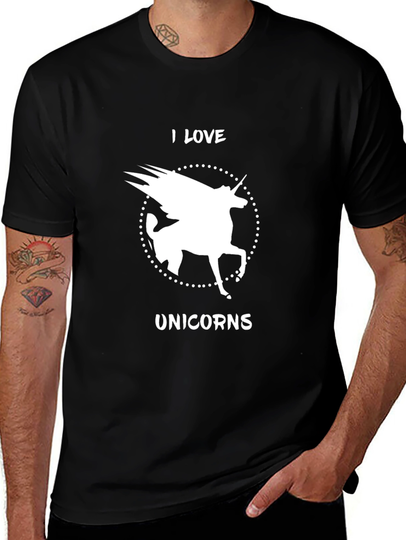 Variant 18 of I Love Unicorns Graphic T-Shirt
