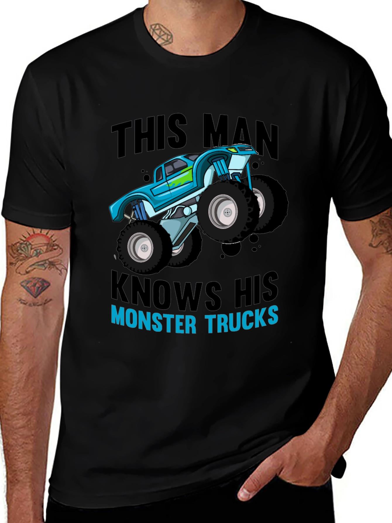 Variant 4 of Monster Truck T-Shirt - "This Man Knows His Monster Trucks"