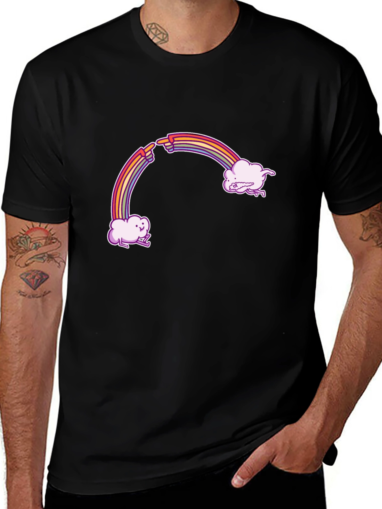 Variant 2 of Rainbow Cloud T-Shirt - Funny Graphic Tee