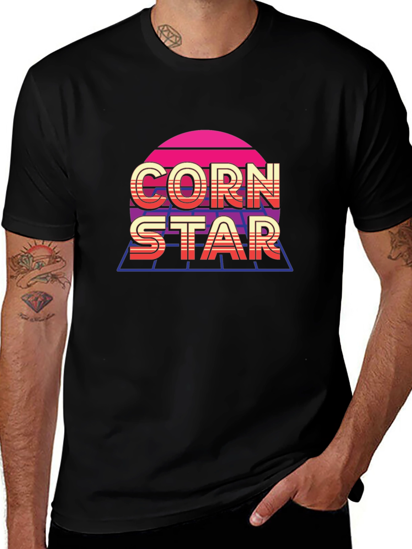 Variant 22 of Corn Star Retro T-Shirt - Vintage Style Tee