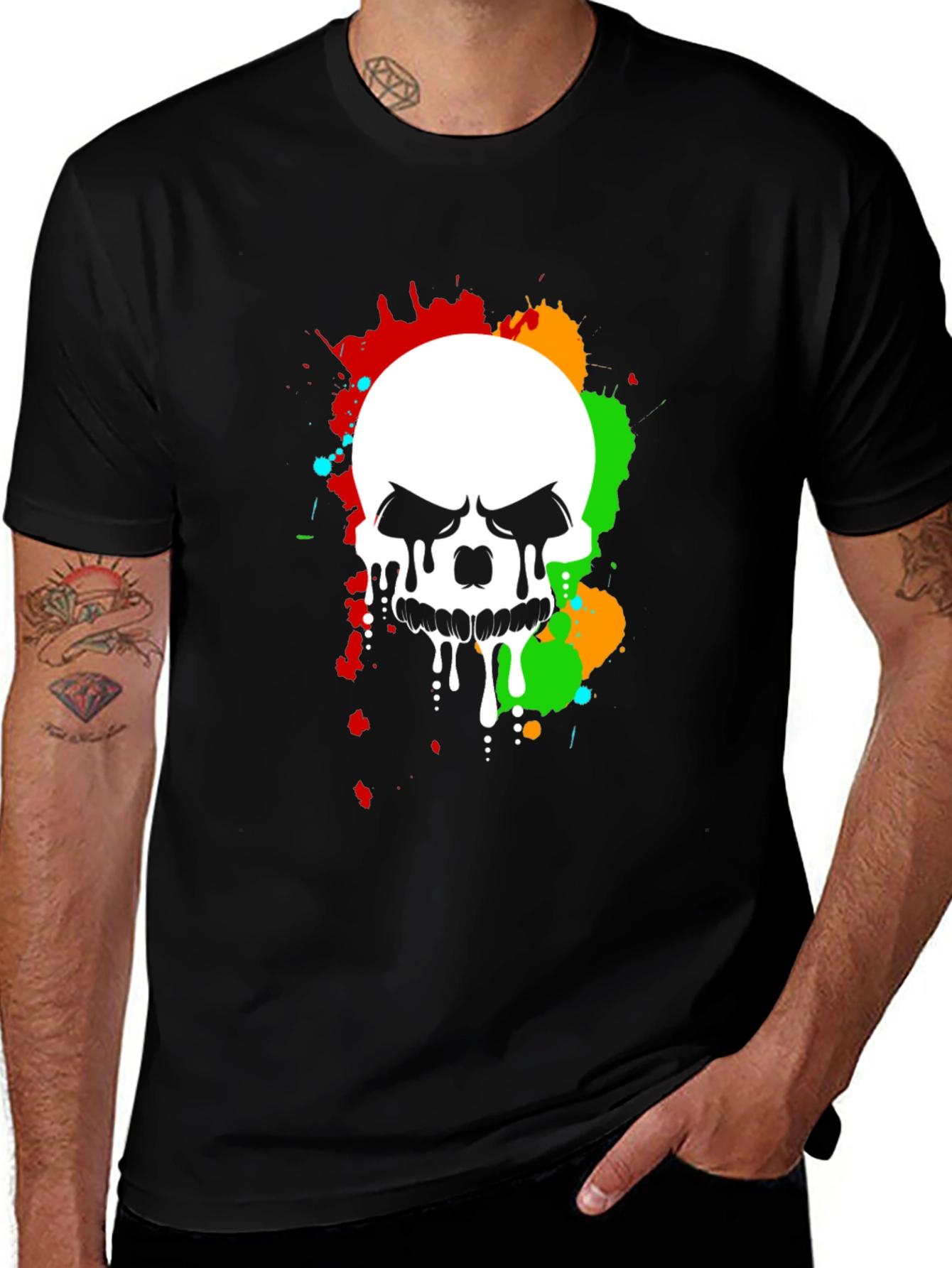 Skull Graphic T-Shirt - Black