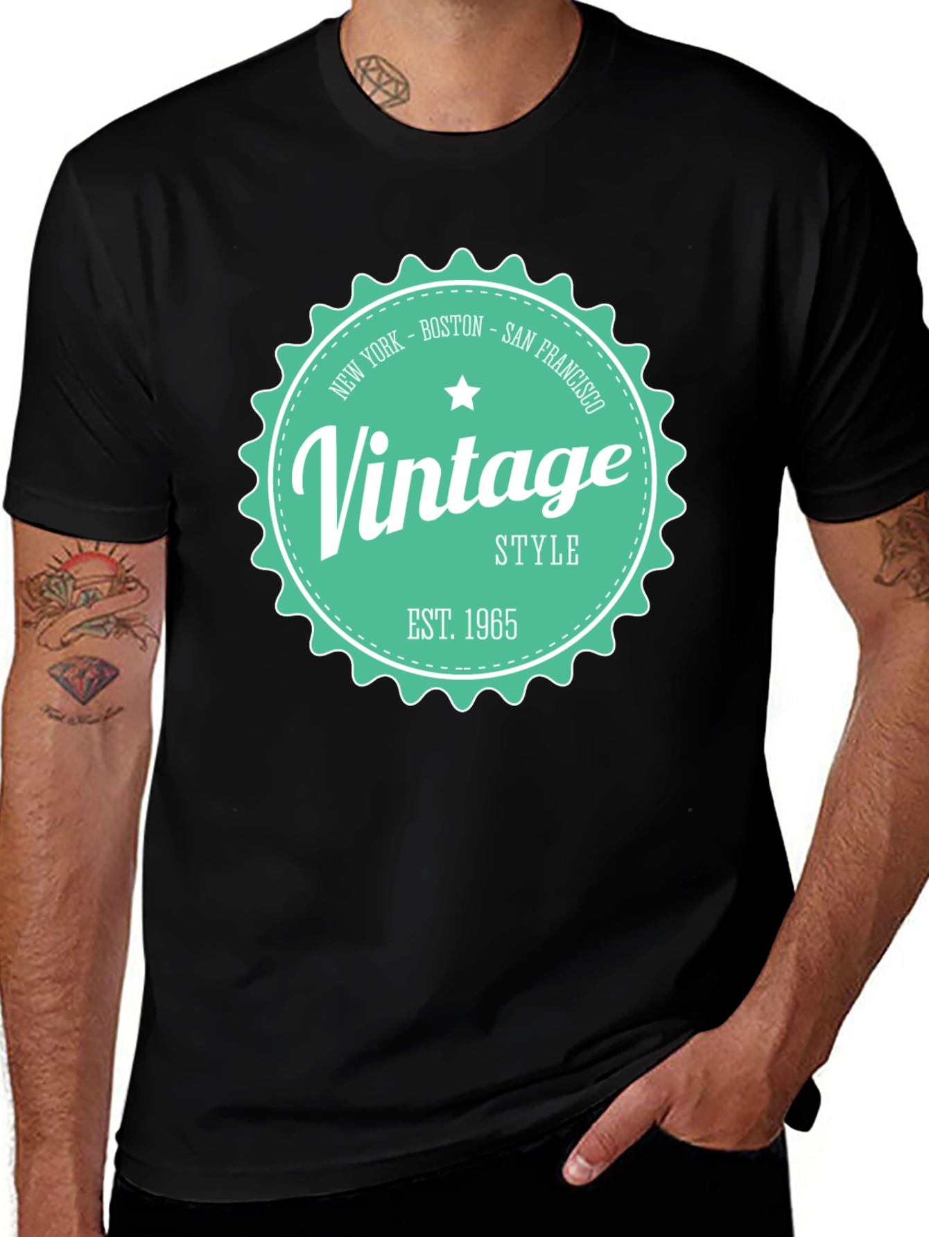 Variant 17 of Vintage Style Graphic Tee - New York, Boston, San Francisco