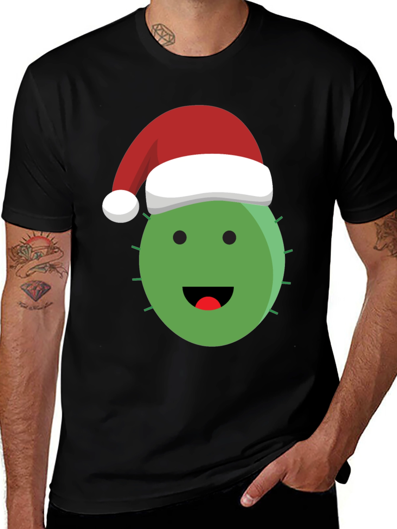 Variant 16 of Festive Cactus Christmas T-Shirt